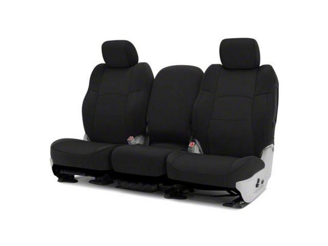ModaCustom Wetsuit Front Seat Covers; Black (17-22 F-250 Super Duty SuperCab & SuperCrew w/ Bench Seat)