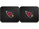 Molded Rear Floor Mats with Arizona Cardinals Logo (Universal; Some Adaptation May Be Required)