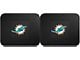 Molded Rear Floor Mats with Miami Dolphins Logo (Universal; Some Adaptation May Be Required)