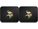 Molded Rear Floor Mats with Minnesota Vikings Logo (Universal; Some Adaptation May Be Required)