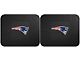 Molded Rear Floor Mats with New England Patriots Logo (Universal; Some Adaptation May Be Required)