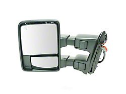 Powered Heated Power Folding Towing Mirror without Cap; Driver Side (11-16 F-250 Super Duty)