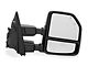 Powered Heated Towing Mirrors with Clear Turn Signals; Chrome (17-19 F-250 Super Duty)