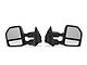 Powered Heated Towing Mirrors with Smoked Turn Signals; Black (17-19 F-250 Super Duty)