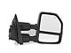 Powered Heated Towing Mirrors with Smoked Turn Signals; Black (17-19 F-250 Super Duty)