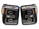 PRO-Series Projector Headlights; Black Housing; Clear Lens (11-16 F-250 Super Duty)