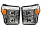 PRO-Series Projector Headlights; Chrome Housing; Clear Lens (11-16 F-250 Super Duty)