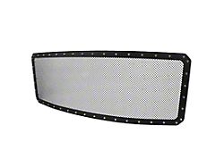 Rivet Style Mesh Upper Grille Insert; Black (11-16 F-250 Super Duty)