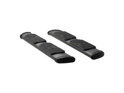 Regal 7-Inch Oval Side Step Bars; Textured Black (17-24 F-250 Super Duty SuperCab)