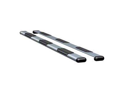 O-Mega II 6-Inch Wheel-to-Wheel Oval Side Step Bars without Mounting Brackets; Silver (11-24 F-250 Super Duty SuperCrew w/ 8-Foot Bed)