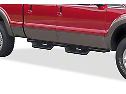 Square Tube Drop Style Nerf Side Step Bars; Matte Black (11-16 F-250 Super Duty SuperCrew)