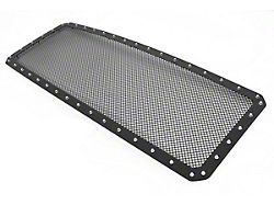 Stainless Steel Rivet Upper Grille Insert; Black (11-16 F-250 Super Duty)