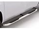 3-Inch Round Bent Nerf Side Step Bars; Polished Stainless (11-16 F-250 Super Duty Regular Cab)
