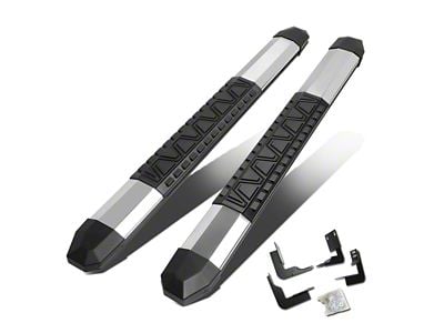 5-Inch Extruded Side Step Bars; Polished and Matte Black (11-16 F-250 Super Duty Regular Cab)