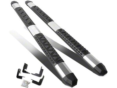 5-Inch Extruded Side Step Bars; Polished and Matte Black (11-16 F-250 Super Duty SuperCab)