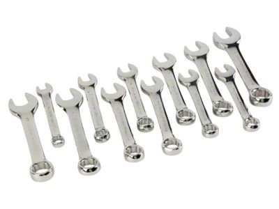 Stubby SAE and Metric Wrench Set; 12-Piece Set