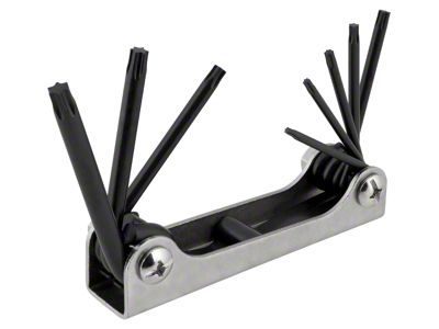 T9 to T40 Metal Handle Folding Torx Keys; 8-Piece Set