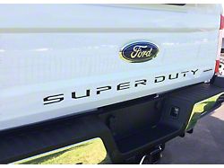 Tailgate Insert Letters; Gloss Black (17-19 F-250 Super Duty)