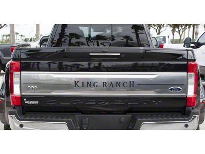 Tailgate Insert Letters; Reflective Gloss Black (17-19 F-250 Super Duty King Ranch)