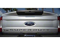 Tailgate Insert Letters; Reflective Matte Black (17-19 F-250 Super Duty)