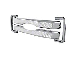 Version 2 Upper Grille Overlay; Chrome (11-16 F-250 Super Duty)