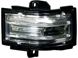 White LED Scanning Side Mirror Lenses; Clear (17-24 F-250 Super Duty w/ Factory LED Headlights & Tail Lights)