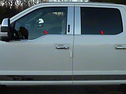 Window Sill Trim Set; Stainless Steel (17-22 F-250 Super Duty SuperCrew)