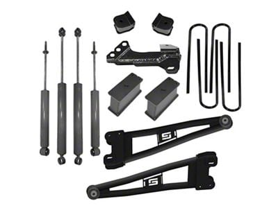 SuperLift 2-Inch Radius Arm Suspension Lift Kit with Rear Spacers and Shadow Series Shocks (23-25 4WD F-250 Super Duty)