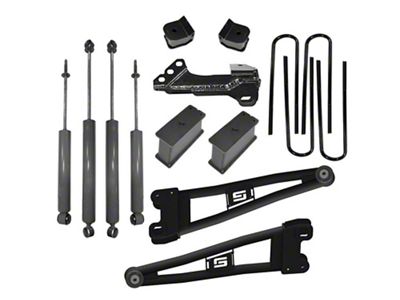 SuperLift 2-Inch Radius Arm Suspension Lift Kit with Rear Spacers and Shadow Series Shocks (23-25 4WD F-350 Super Duty)