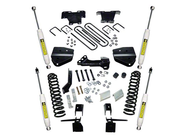 SuperLift 4-Inch Spacer Suspension Lift Kit with Superide Shocks (17-22 4WD 6.7L Powerstroke F-350 Super Duty)
