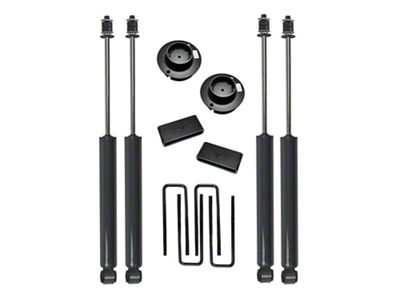 SuperLift 2.50-Inch Suspension Coil Spacer Lift Kit with Shadow Series Shocks (14-18 4WD RAM 3500)