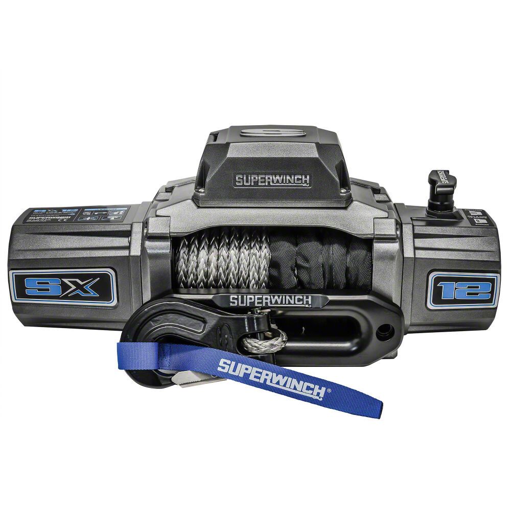 Superwinch F-350 Super Duty 12,000 lb. SX12SR Winch with Synthetic Rope ...