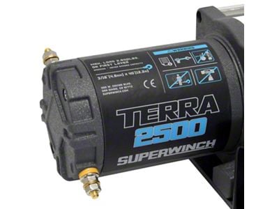 Superwinch 2,500 lb. Terra 25 Winch with Steel Cable (Universal; Some Adaptation May Be Required)