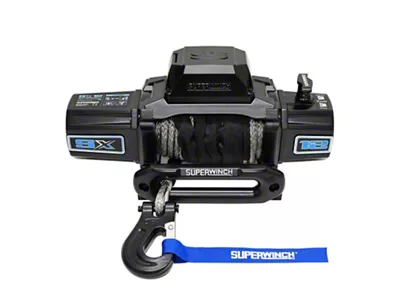 Superwinch 12,000 lb. SX 12000 Winch with Synthetic Rope; Midnight Black (Universal; Some Adaptation May Be Required)