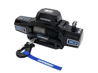 Superwinch 10,000 lb. SX 10000 Winch with Synthetic Rope; Black (Universal; Some Adaptation May Be Required)