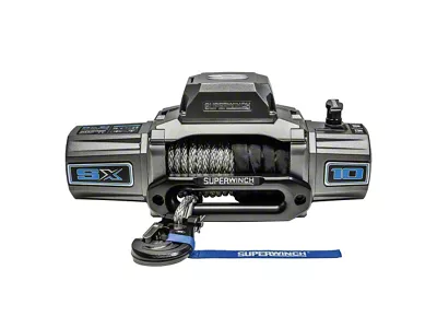 Superwinch 10,000 lb. SX 10000 Winch with Synthetic Rope; Midnight Black (Universal; Some Adaptation May Be Required)