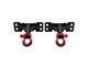 Supreme Suspensions Bolt-On Shackle Mount with Red D-Ring Shackles (17-19 F-250 Super Duty)