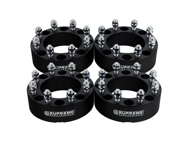 Supreme Suspensions 1.50-Inch Pro Billet Wheel Spacers; Black; Set of Four (11-24 F-350 Super Duty SRW)