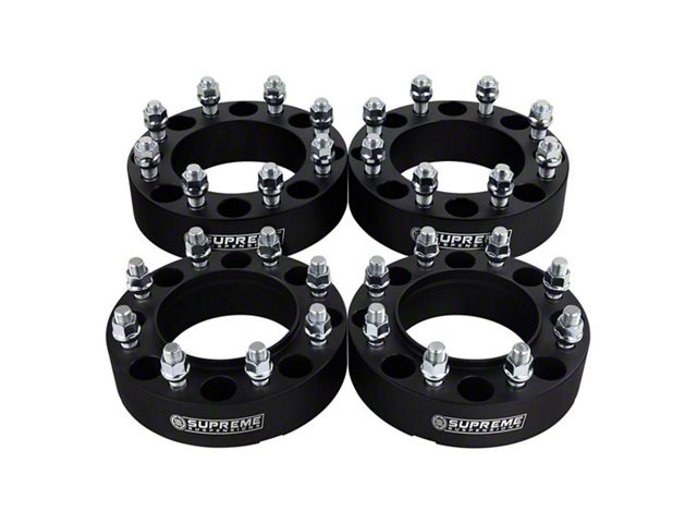 Supreme Suspensions 2-Inch Pro Billet Wheel Spacers; Black; Set of Four (11-24 F-350 Super Duty)