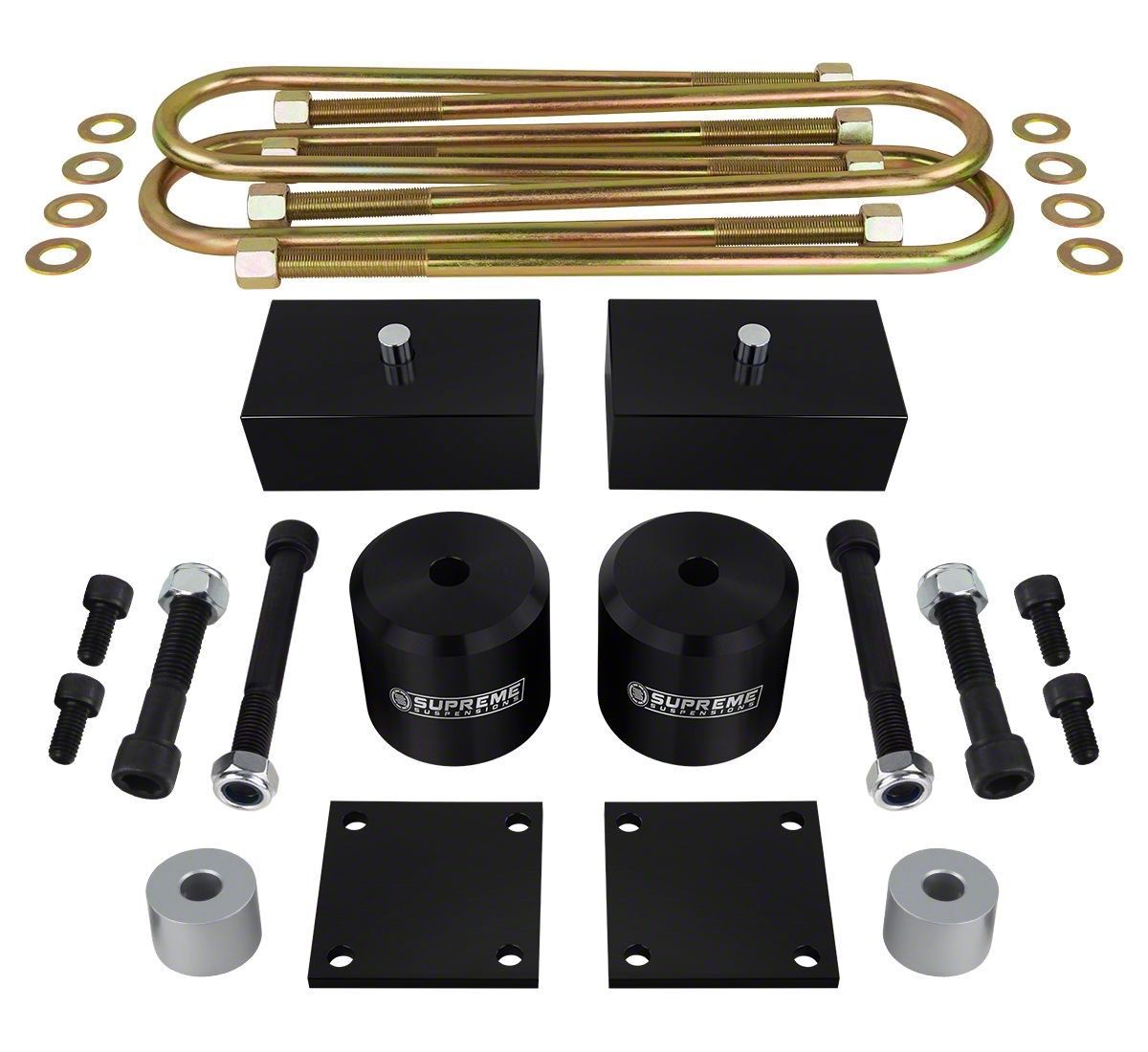 Supreme Suspensions F 350 Super Duty 3 Inch Front 2 Inch Rear Pro Billet Suspension Lift Kit 8429