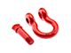 Supreme Suspensions Bolt-On Shackle Mount with Red D-Ring Shackles (17-19 F-350 Super Duty)