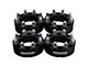 Supreme Suspensions 1.50-Inch PRO Billet 8 x 165.1mm to 8 x 170mm Wheel Adapters; Black; Set of Four (10-14 RAM 2500)