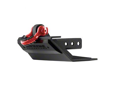 Supreme Suspensions HD Multi-Function 2-Inch Receiver Hitch Skid Plate with Red D-Ring (Universal; Some Adaptation May Be Required)