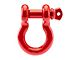 Supreme Suspensions 3/4-Inch D-Ring Shackle; Red