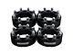 Supreme Suspensions 1.25-Inch PRO Billet 8 x 165.1mm to 8 x 180mm Wheel Adapters; Black; Set of Four (07-10 Sierra 2500 HD)