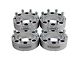 Supreme Suspensions 1.25-Inch PRO Billet 8 x 165.1mm to 8 x 180mm Wheel Adapters; Silver; Set of Four (07-10 Sierra 2500 HD)