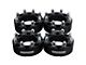 Supreme Suspensions 1.50-Inch PRO Billet 8 x 165.1mm to 8 x 170mm Wheel Adapters; Black; Set of Four (07-10 Sierra 2500 HD)