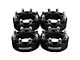 Supreme Suspensions 1.50-Inch PRO Billet 8 x 165.1mm to 8 x 180mm Wheel Adapters; Black; Set of Four (07-10 Sierra 2500 HD)