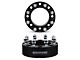 Supreme Suspensions 1.50-Inch PRO Billet 8 x 165.1mm to 8 x 180mm Wheel Adapters; Black; Set of Four (07-10 Sierra 2500 HD)