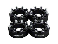 Supreme Suspensions 2-Inch PRO Billet 8 x 165.1mm to 8 x 180mm Wheel Adapters; Black; Set of Four (07-10 Sierra 3500 HD SRW)